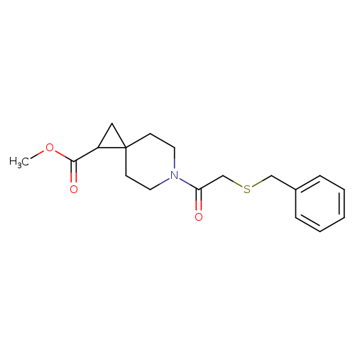 methyl 6-[2-(benzylsulfanyl)acetyl]-6-azaspiro[2.5]octane-1-carboxylate
