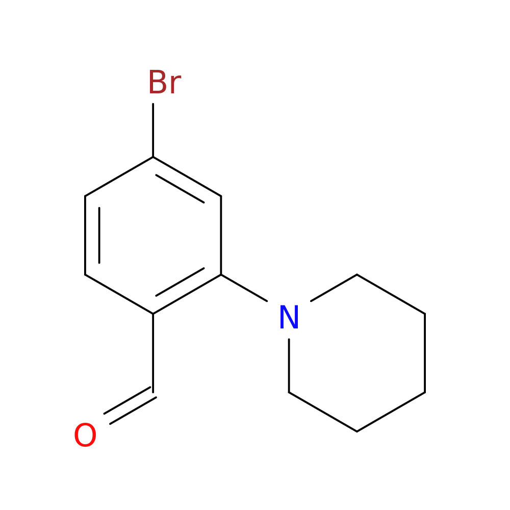 4-Bromo-2-piperidinobenzenecarbaldehyde