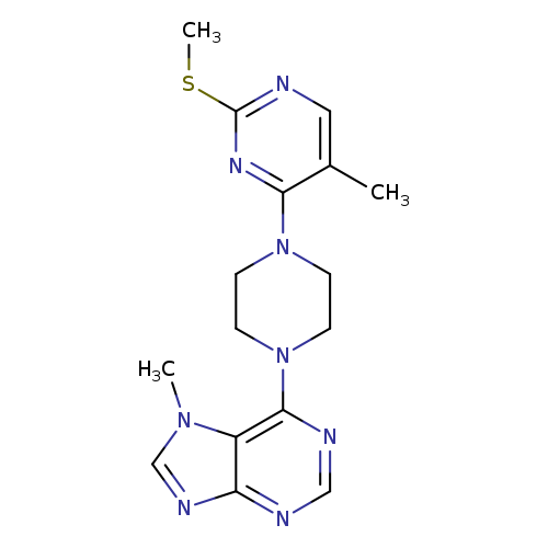 7-methyl-6-{4-[5-methyl-2-(methylsulfanyl)pyrimidin-4-yl]piperazin-1-yl}-7H-purine