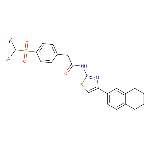 2-[4-(propane-2-sulfonyl)phenyl]-N-[4-(5,6,7,8-tetrahydronaphthalen-2-yl)-1,3-thiazol-2-yl]acetamide