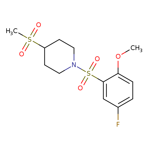 1-(5-fluoro-2-methoxybenzenesulfonyl)-4-methanesulfonylpiperidine