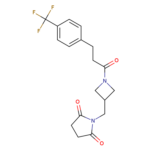 1-[(1-{3-[4-(trifluoromethyl)phenyl]propanoyl}azetidin-3-yl)methyl]pyrrolidine-2,5-dione