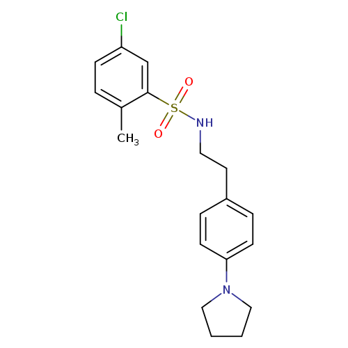5-chloro-2-methyl-N-{2-[4-(pyrrolidin-1-yl)phenyl]ethyl}benzene-1-sulfonamide