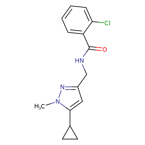 2-chloro-N-[(5-cyclopropyl-1-methyl-1H-pyrazol-3-yl)methyl]benzamide