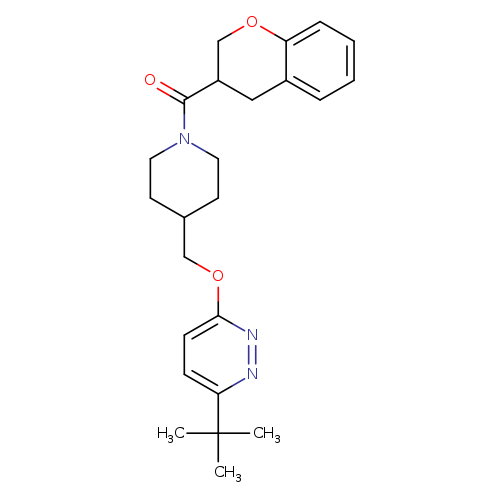 3-tert-butyl-6-{[1-(3,4-dihydro-2H-1-benzopyran-3-carbonyl)piperidin-4-yl]methoxy}pyridazine