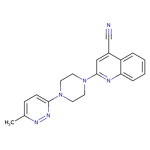 2-[4-(6-methylpyridazin-3-yl)piperazin-1-yl]quinoline-4-carbonitrile