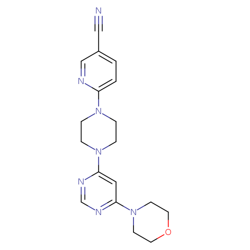 6-{4-[6-(morpholin-4-yl)pyrimidin-4-yl]piperazin-1-yl}pyridine-3-carbonitrile