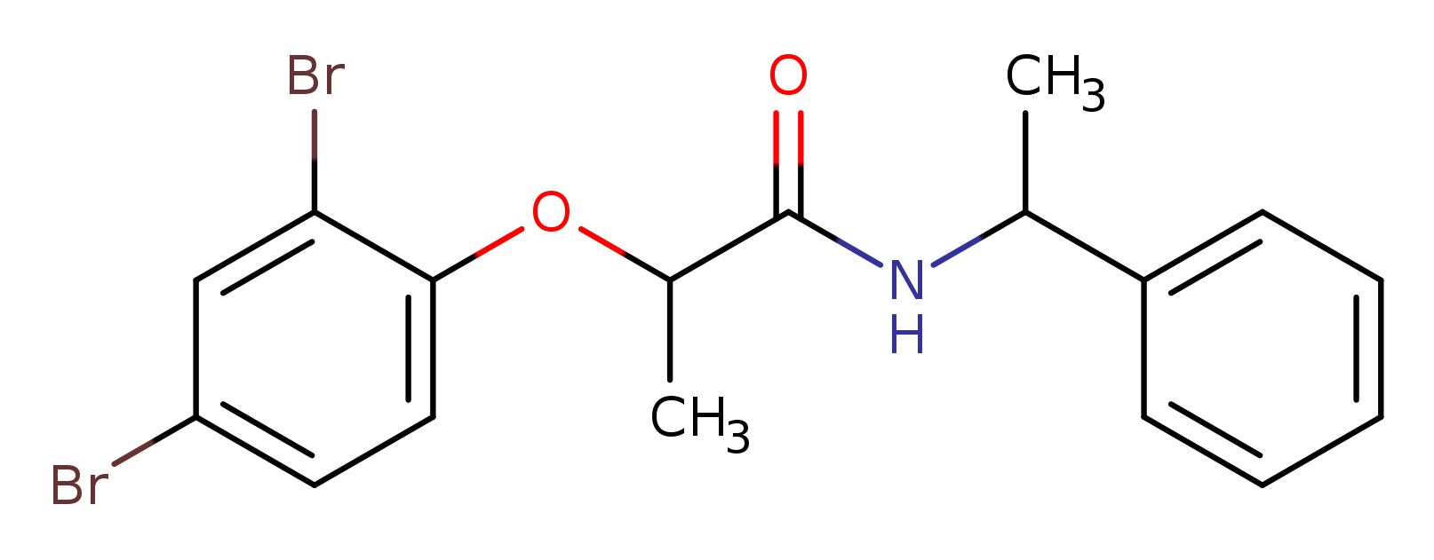 2-(2,4-dibromophenoxy)-N-(1-phenylethyl)propanamide