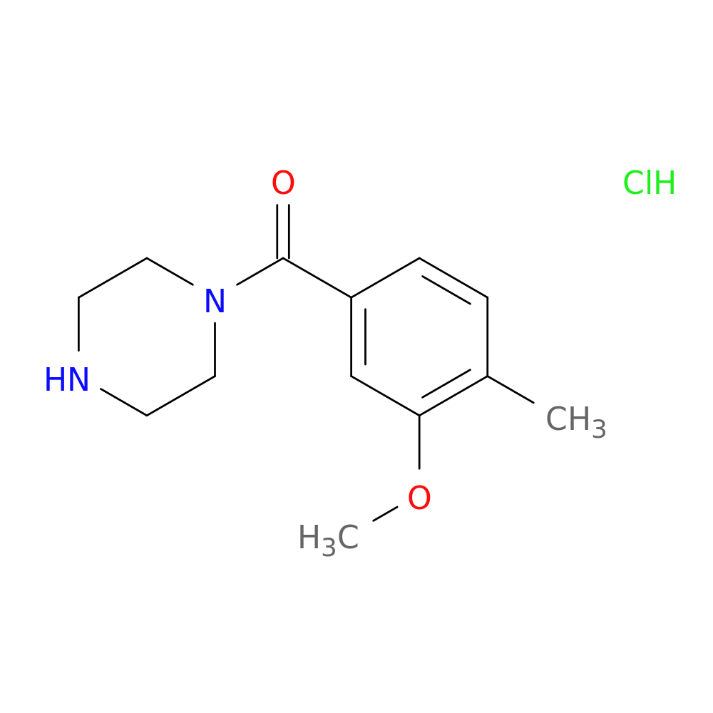 1-[(3-Methoxy-4-methylphenyl)carbonyl]piperazine hydrochloride
