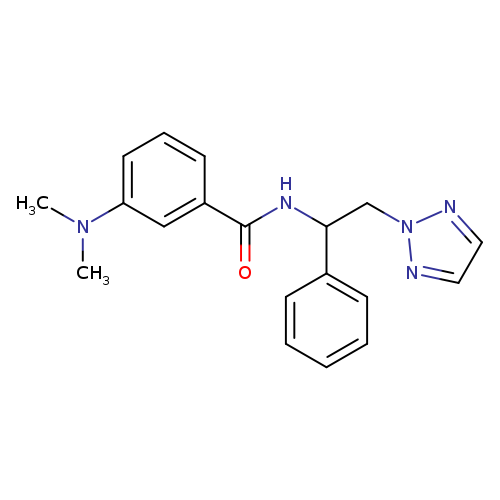 3-(dimethylamino)-N-[1-phenyl-2-(2H-1,2,3-triazol-2-yl)ethyl]benzamide