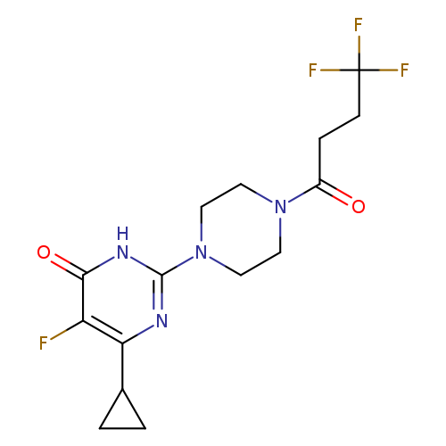 6-cyclopropyl-5-fluoro-2-[4-(4,4,4-trifluorobutanoyl)piperazin-1-yl]-3,4-dihydropyrimidin-4-one