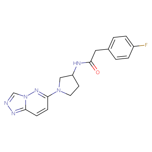 2-(4-fluorophenyl)-N-(1-{[1,2,4]triazolo[4,3-b]pyridazin-6-yl}pyrrolidin-3-yl)acetamide