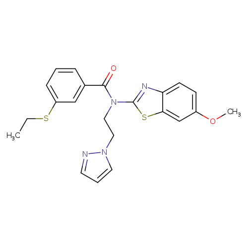 3-(ethylsulfanyl)-N-(6-methoxy-1,3-benzothiazol-2-yl)-N-[2-(1H-pyrazol-1-yl)ethyl]benzamide