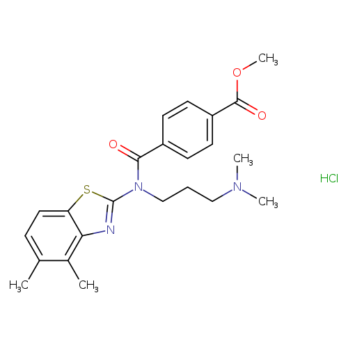 methyl 4-[(4,5-dimethyl-1,3-benzothiazol-2-yl)[3-(dimethylamino)propyl]carbamoyl]benzoate hydrochloride