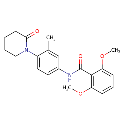 2,6-dimethoxy-N-[3-methyl-4-(2-oxopiperidin-1-yl)phenyl]benzamide