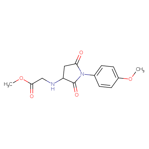 methyl N-[1-(4-methoxyphenyl)-2,5-dioxopyrrolidin-3-yl]glycinate
