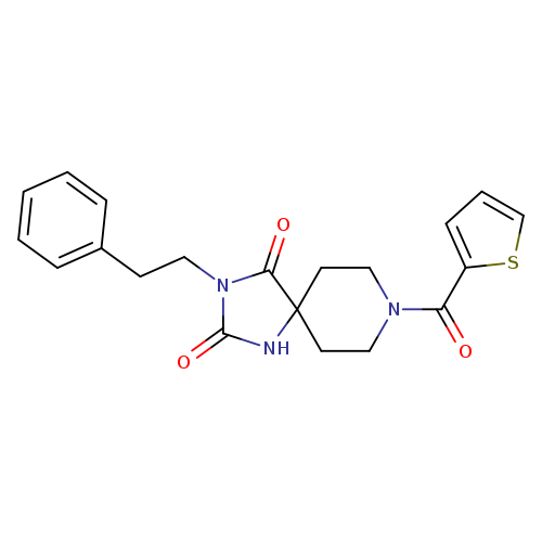 3-(2-phenylethyl)-8-(thiophene-2-carbonyl)-1,3,8-triazaspiro[4.5]decane-2,4-dione