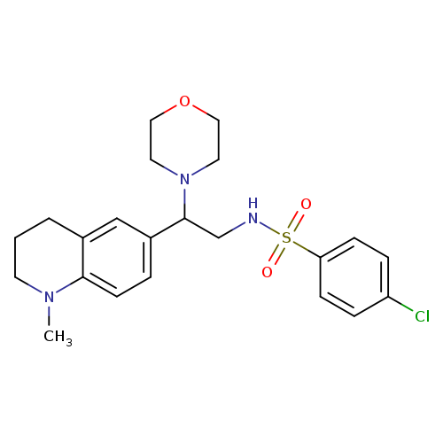 4-chloro-N-[2-(1-methyl-1,2,3,4-tetrahydroquinolin-6-yl)-2-(morpholin-4-yl)ethyl]benzene-1-sulfonamide