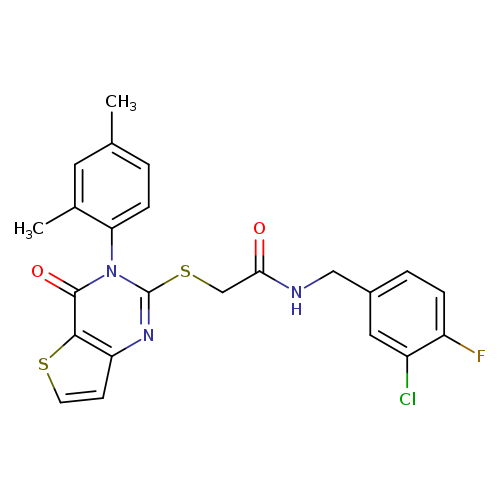 N-[(3-chloro-4-fluorophenyl)methyl]-2-{[3-(2,4-dimethylphenyl)-4-oxo-3H,4H-thieno[3,2-d]pyrimidin-2-yl]sulfanyl}acetamide