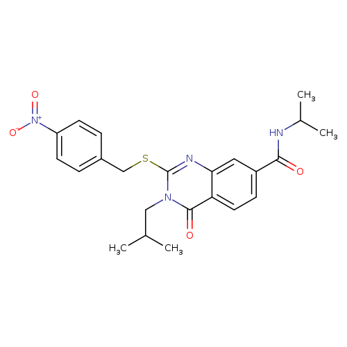 3-(2-methylpropyl)-2-{[(4-nitrophenyl)methyl]sulfanyl}-4-oxo-N-(propan-2-yl)-3,4-dihydroquinazoline-7-carboxamide