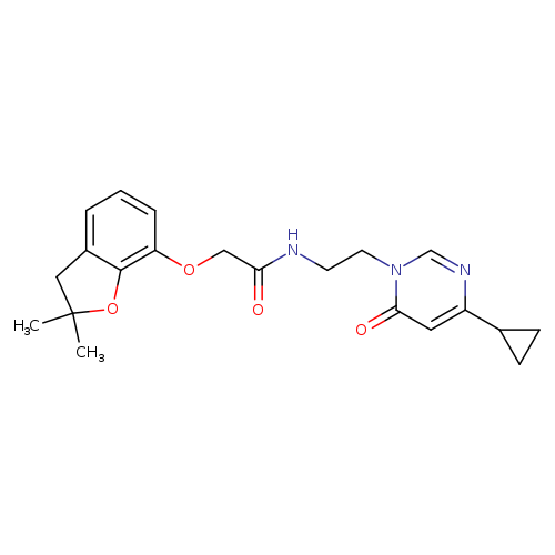 N-[2-(4-cyclopropyl-6-oxo-1,6-dihydropyrimidin-1-yl)ethyl]-2-[(2,2-dimethyl-2,3-dihydro-1-benzofuran-7-yl)oxy]acetamide