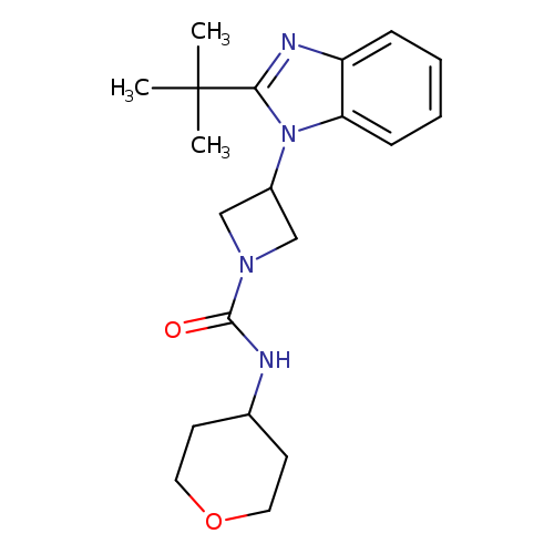 3-(2-tert-butyl-1H-1,3-benzodiazol-1-yl)-N-(oxan-4-yl)azetidine-1-carboxamide