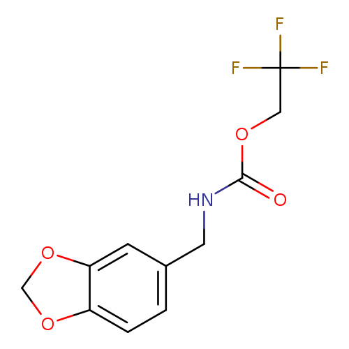 2,2,2-trifluoroethyl N-(1,3-dioxaindan-5-ylmethyl)carbamate