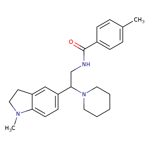 4-methyl-N-[2-(1-methyl-2,3-dihydro-1H-indol-5-yl)-2-(piperidin-1-yl)ethyl]benzamide