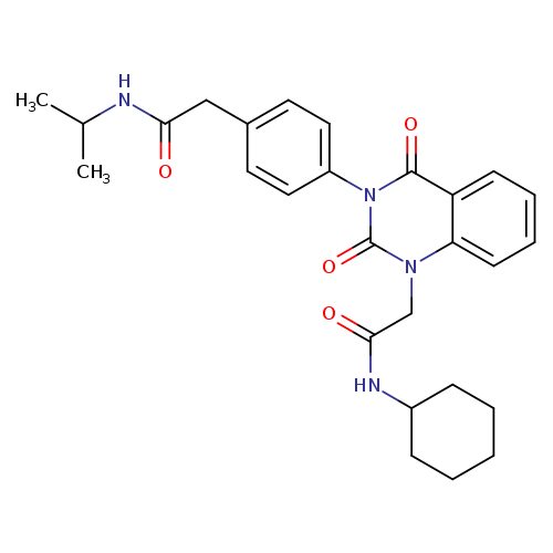 2-(4-{1-[(cyclohexylcarbamoyl)methyl]-2,4-dioxo-1,2,3,4-tetrahydroquinazolin-3-yl}phenyl)-N-(propan-2-yl)acetamide