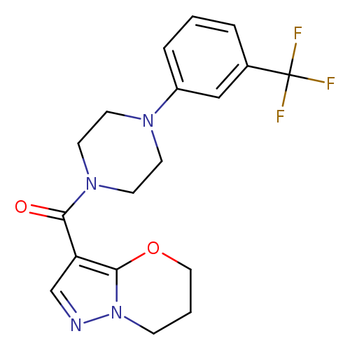 1-{5H,6H,7H-pyrazolo[3,2-b][1,3]oxazine-3-carbonyl}-4-[3-(trifluoromethyl)phenyl]piperazine