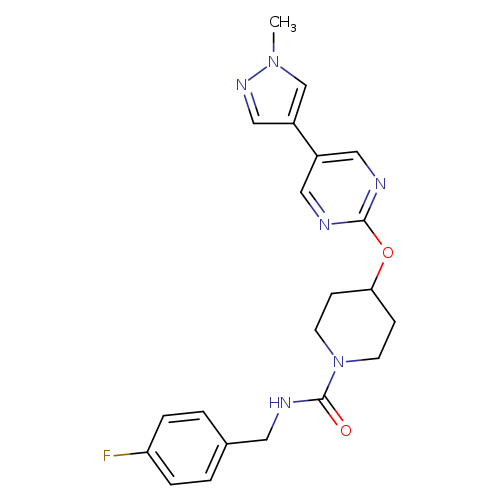 N-[(4-fluorophenyl)methyl]-4-{[5-(1-methyl-1H-pyrazol-4-yl)pyrimidin-2-yl]oxy}piperidine-1-carboxamide