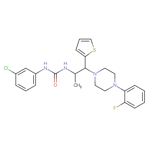 1-(3-chlorophenyl)-3-{1-[4-(2-fluorophenyl)piperazin-1-yl]-1-(thiophen-2-yl)propan-2-yl}urea