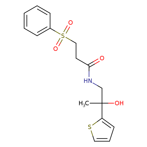 3-(benzenesulfonyl)-N-[2-hydroxy-2-(thiophen-2-yl)propyl]propanamide