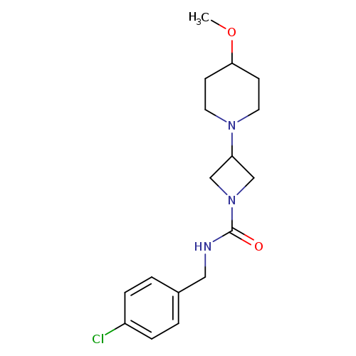 N-[(4-chlorophenyl)methyl]-3-(4-methoxypiperidin-1-yl)azetidine-1-carboxamide