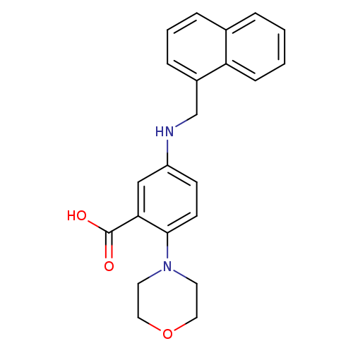 2-(4-morpholinyl)-5-[(1-naphthylmethyl)amino]benzoic acid