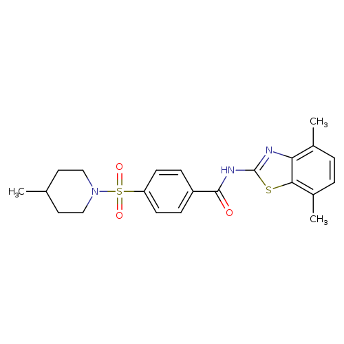 N-(4,7-dimethyl-1,3-benzothiazol-2-yl)-4-[(4-methylpiperidin-1-yl)sulfonyl]benzamide