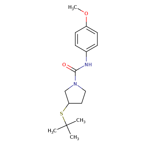 3-(tert-butylsulfanyl)-N-(4-methoxyphenyl)pyrrolidine-1-carboxamide