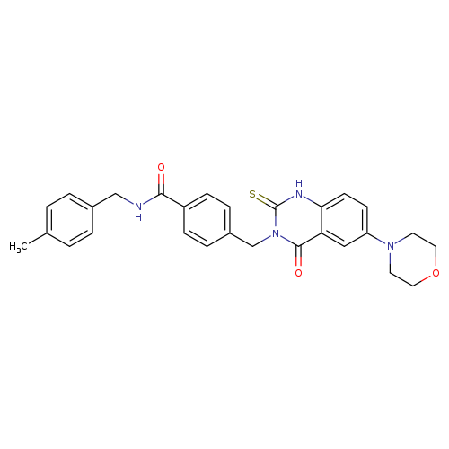 N-[(4-methylphenyl)methyl]-4-{[6-(morpholin-4-yl)-4-oxo-2-sulfanylidene-1,2,3,4-tetrahydroquinazolin-3-yl]methyl}benzamide