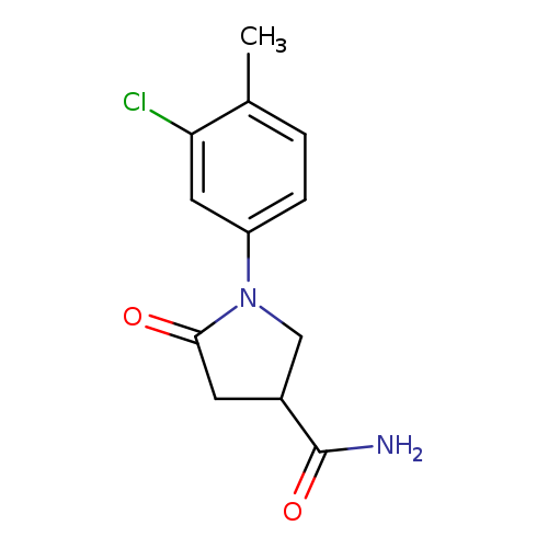1-(3-chloro-4-methylphenyl)-5-oxo-3-pyrrolidinecarboxamide