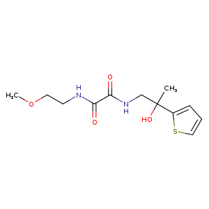 N'-[2-hydroxy-2-(thiophen-2-yl)propyl]-N-(2-methoxyethyl)ethanediamide