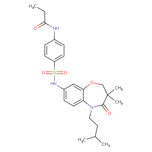 N-(4-{[3,3-dimethyl-5-(3-methylbutyl)-4-oxo-2,3,4,5-tetrahydro-1,5-benzoxazepin-8-yl]sulfamoyl}phenyl)propanamide