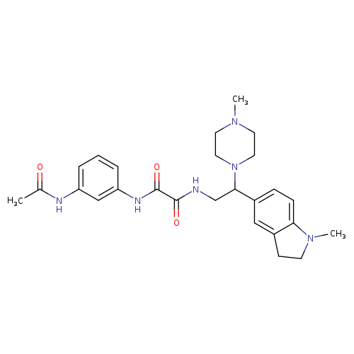 N'-(3-acetamidophenyl)-N-[2-(1-methyl-2,3-dihydro-1H-indol-5-yl)-2-(4-methylpiperazin-1-yl)ethyl]ethanediamide