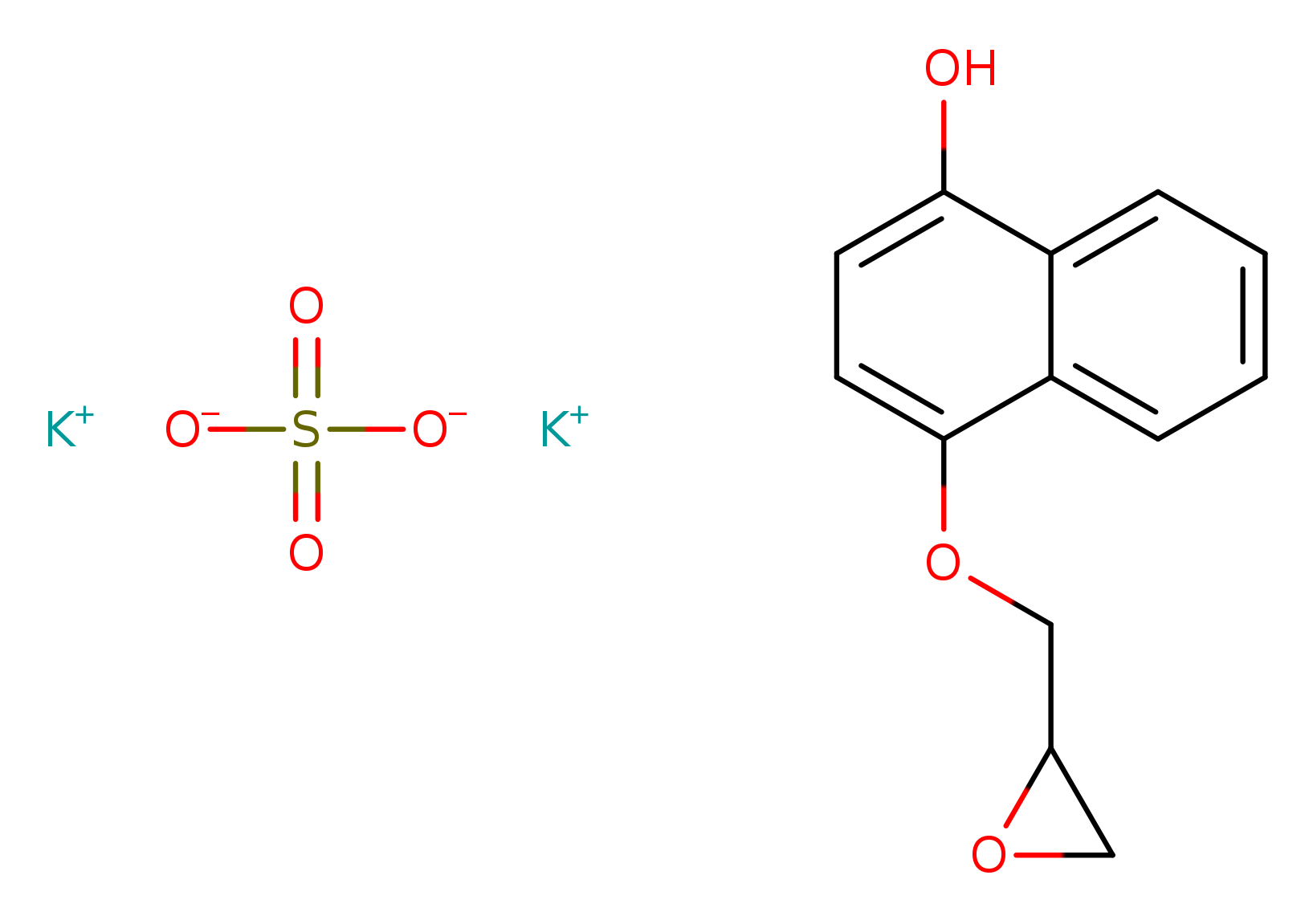 POTASSIUM 1-(2,3-EPOXYPROPOXY)-4-NAPHTHOL SULFATE