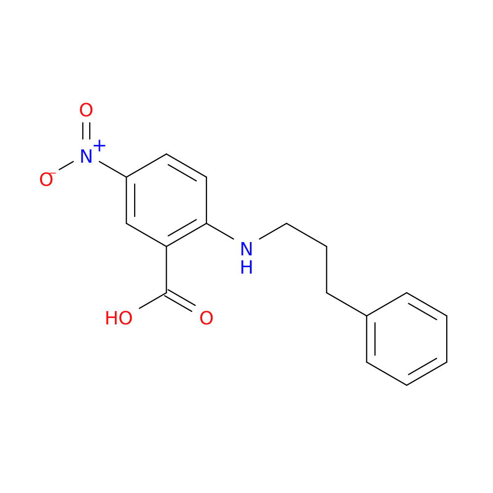 5-Nitro-2-(3-phenylpropylamino)benzoic acid