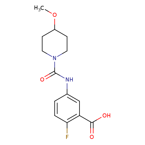 2-fluoro-5-[(4-methoxypiperidine-1-carbonyl)amino]benzoic acid