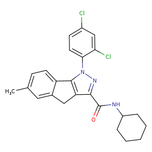 N-Cyclohexyl-1-(2,4-dichlorophenyl)-6-methyl-1,4-dihydroindeno[1,2-c]pyrazole-3-carboxamide