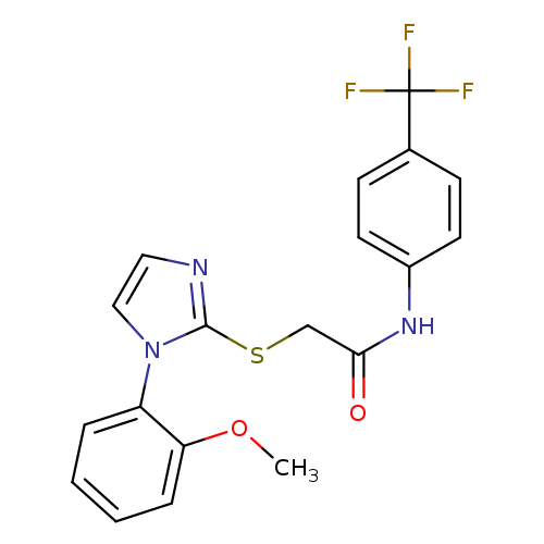 2-{[1-(2-methoxyphenyl)-1H-imidazol-2-yl]sulfanyl}-N-[4-(trifluoromethyl)phenyl]acetamide