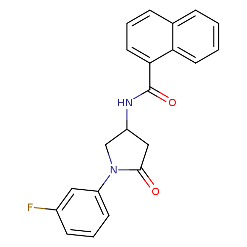 N-[1-(3-fluorophenyl)-5-oxopyrrolidin-3-yl]naphthalene-1-carboxamide