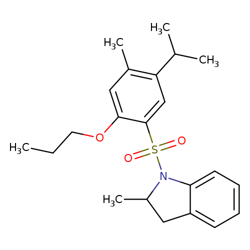 2-methyl-1-[4-methyl-5-(propan-2-yl)-2-propoxybenzenesulfonyl]-2,3-dihydro-1H-indole