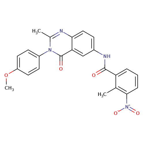 N-[3-(4-methoxyphenyl)-2-methyl-4-oxo-3,4-dihydroquinazolin-6-yl]-2-methyl-3-nitrobenzamide